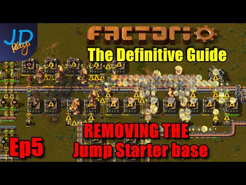 Ep5 Factorio 1.0 ⚙️ The Definitive Guide - Removing the Jump starter base ⚙️ Guide For New Players