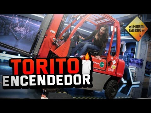 Pilar Rubio enciende dos mecheros con un torito hidráulico - El Hormiguero