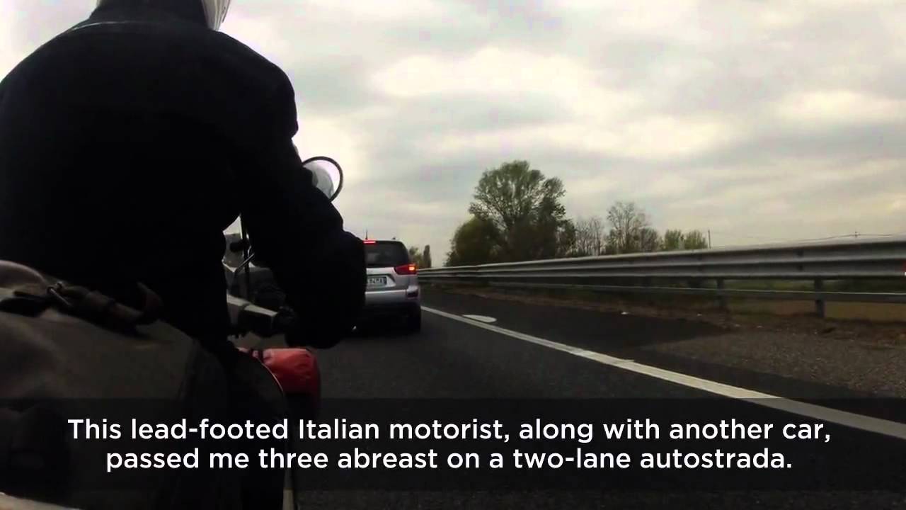 1300 km on a Vespa in 9 minutes