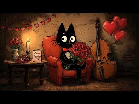 Black Cats Happy Valentine Jazz: Comfort Instrumental Music for Work & Cozy Focus