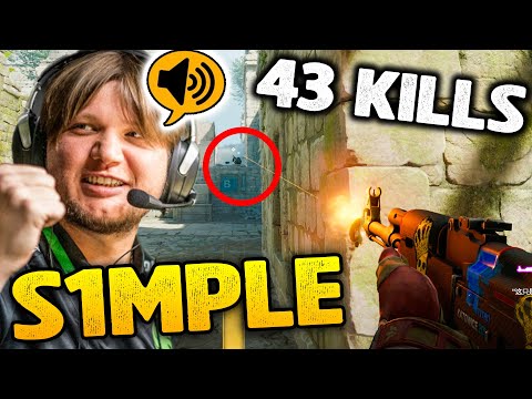 s1mple 43 Kills SUPER TRY HARD Over Time FACEIT