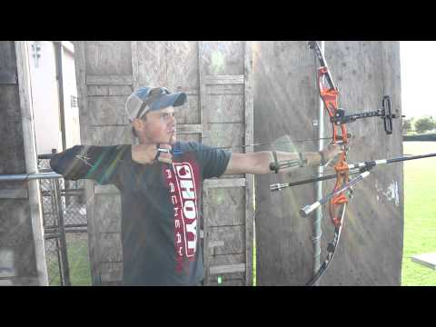Jake Kaminski shooting with the Astra Archery Shot Trainer
