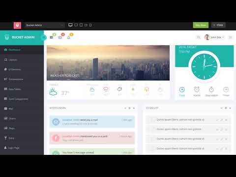 Bucket Admin Bootstrap 3 Responsive Flat Dashboard