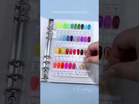 🎨 The Smartest Nail Swatch Book That You Must Get! 😻✨Magnetic Detachable Design Allows Easy Swatch
