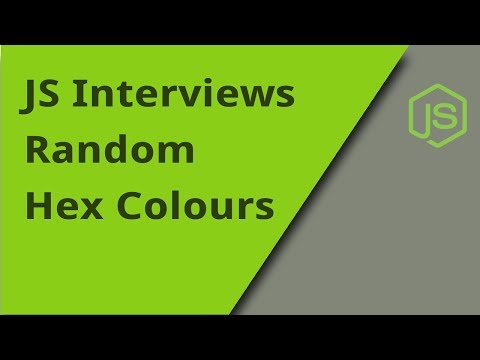 JS Interview Random Hex Colours Question 10