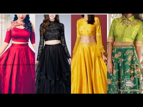 Designer blouse for #Lehenga# /crop top blouse designs ideas for Lehenga /indo western blouse ideas