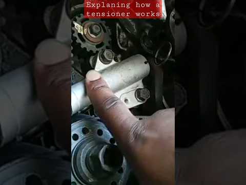 Tension!!! Unlocking maximum tension on a timing belt, after removing key. #timingbelt #engine
