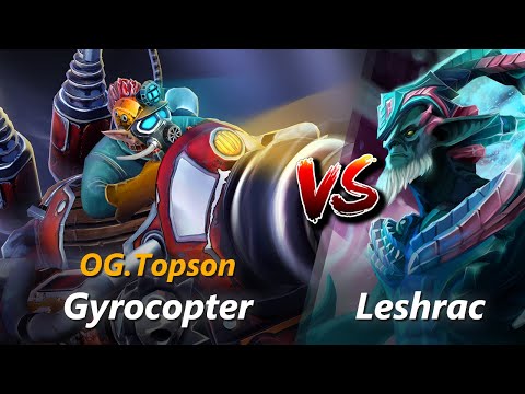 How to Gyrocopter mid vs Leshrac (feat. Topson) | First 10 minutes