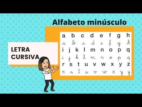 Alfabeto com letra cursiva minúscula