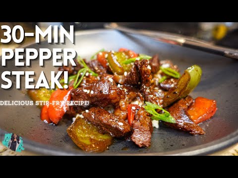 HOW TO MAKE THE BEST PEPPER STEAK AT HOME | STIR FRY RECIPE | QUICK & EASY 30 MINUTE WEEKNIGHT MEAL