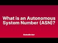 What is the meaning of an Autonomous System Number (ASN)? [Audio Explainer]