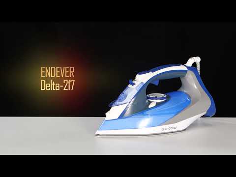 Миниатюра изображения товара Утюг Endever Delta-217  (синий/белый)