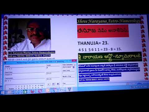THANUJA NAME ANALYSIS BY G A NARAYAN MURTY