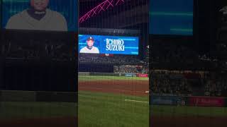 現地映像 マリナーズ ホームランダービー イチロー紹介