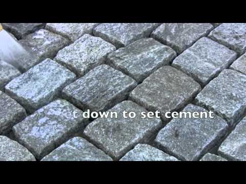 How to do a cobblestone with granite blocks