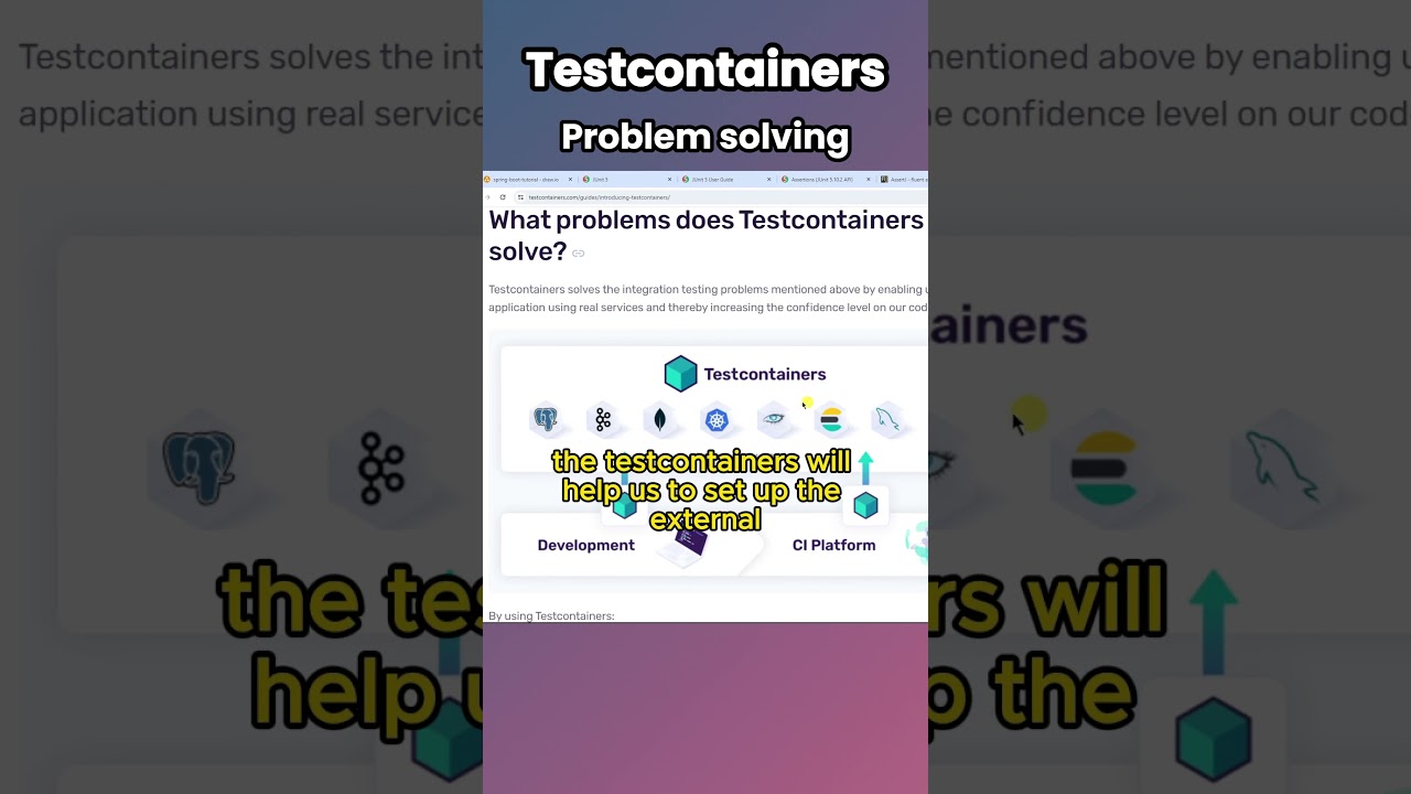 What problems does Testcontainers solve?
