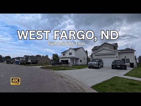 Evening driving through neighborhoods | West Fargo,USA | Driving sounds for sleep and study