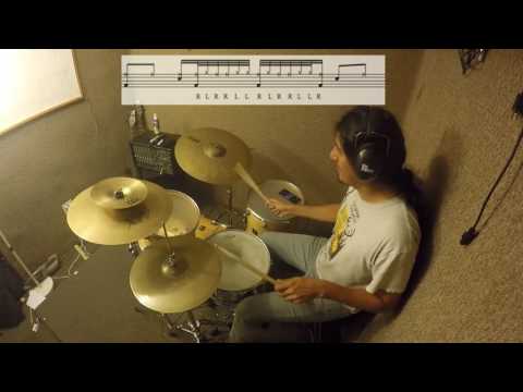 Phrasing with Rudiments #10 - The Paradiddlediddle - 32nd notes between Ride and HH