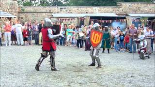 preview picture of video 'Medieval Warriors fight in Lithuania / Riterių kovos, Trakų, Leituva'