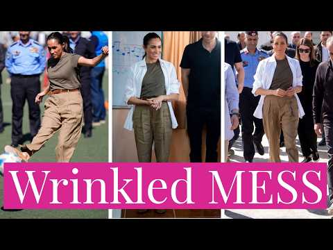 Do Wrinkles Save Lives? Meghan Markle's Horrifically UGLY & WRINKLED Linen Pants Distract in Jordan