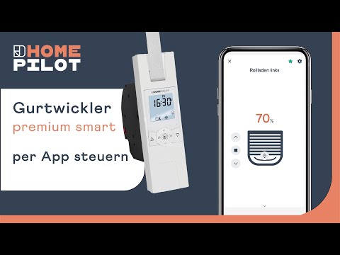 Control RolloTron smart flush-mounted belt winder premium via app