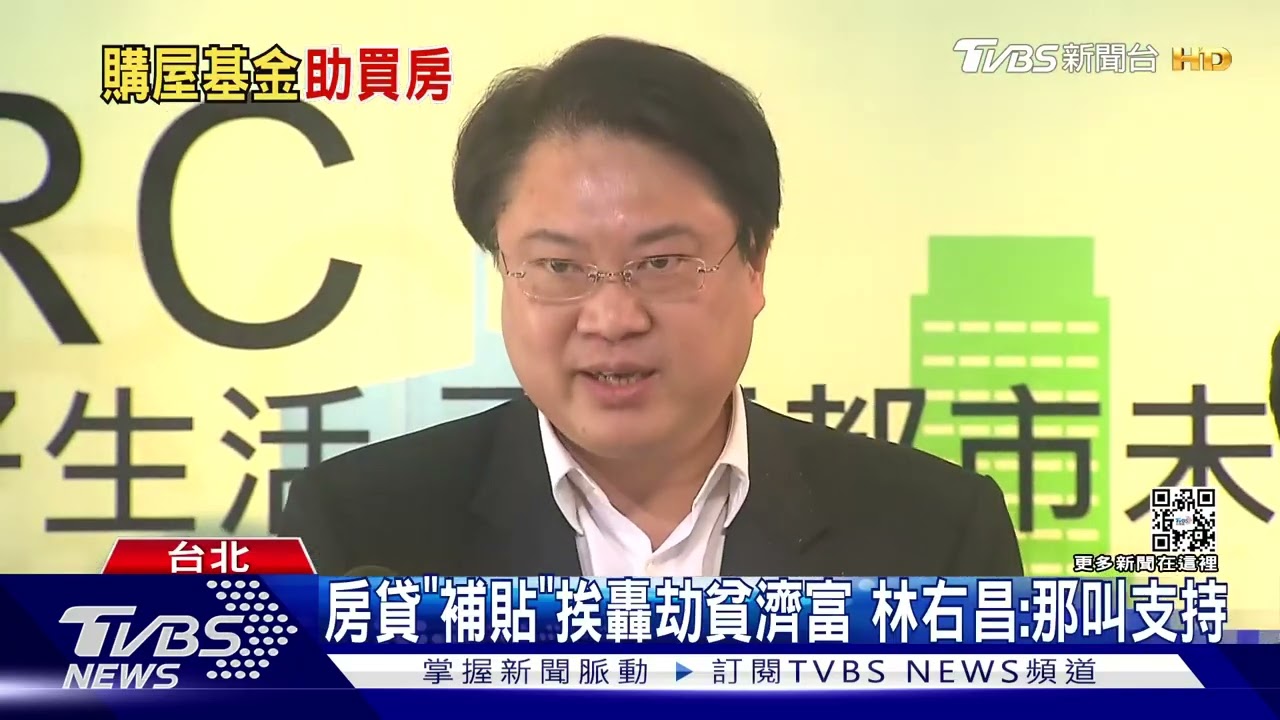 房貸「補貼」挨轟劫貧濟富 林右昌:那叫支持