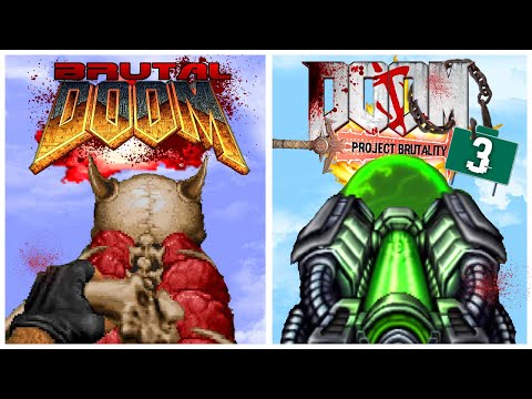 Brutal DOOM v22 vs Project Brutality v3.0 - Weapon Comparison