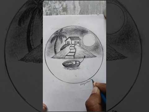 easy nature drawing #drawing #art #shorts #drawingsayantan #naturedrawing