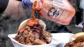 London Street Food. Big Ribs and Big Burgers Eaten in Brick Lane and Camden Town