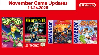 Nintendo NES, Game Boy – Nintendo Classics – November 2025 Game