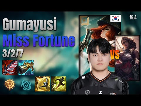 Gumayusi Adc Miss Fortune vs Samira lol KR solo rank Full Game 16.4 | 구마유시 미스 포츈 vs 사미라