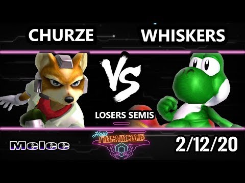 Hax’s Nightclub S1E7 Losers Semis - Churze (Fox) Vs. Whiskers (Yoshi) Smash Melee - SSBM