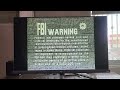 Video Treasures Tracking Control And FBI Warning 1997 Screen