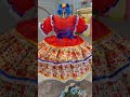 Fantasia Junino Arraiá Vermelho e Saia C/ Babados Coloridos