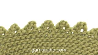 Video thumbnail for How to cast off with picot = 3 increased stitches with 2 stitches in between