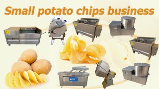 Start a small potato chips business with the semi automatic potato chips processing machine