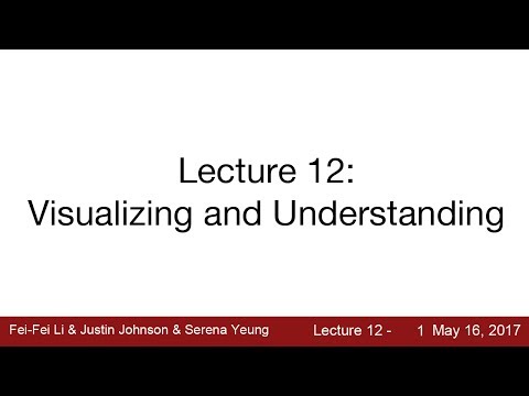 Lecture 12 | Visualizing and Understanding