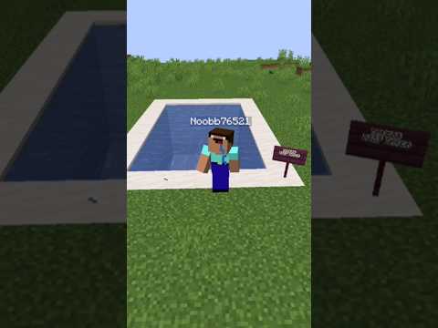 Ultimate Noob Fail in Minecraft Swimming! 😭 #viral