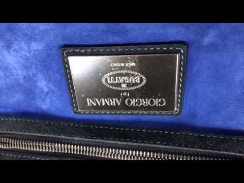 SOLD  giorgio armani x bugatti limited edition capsule collection briefcase bag ep. 2 SOLD