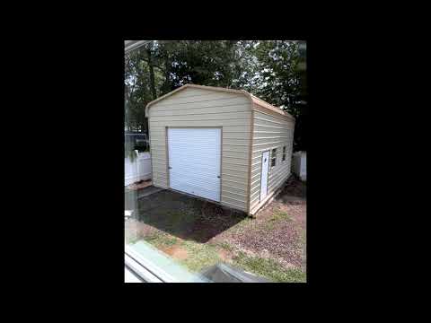 Dream Metal Garage install, build under 1 min (fast-forward) . 25 by 18 ,12 High