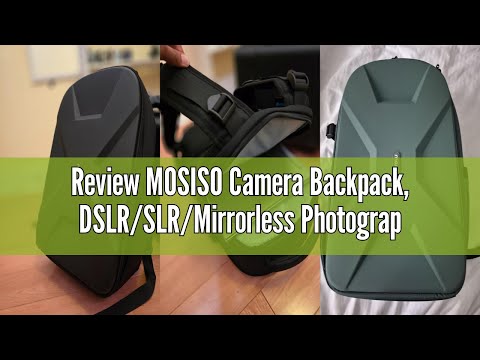 MOSISO Camera Backpack,DSLR/SLR/Mirrorless Photography Camera Bag Full Open Waterproof Hardshell Bag with Insert&Tripod Holder&Laptop Compartment Compatible with Canon/Nikon/Sony, Black video review thumbnail