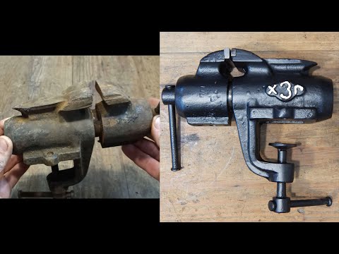 Rusty USSR vise restoration #diy #restoration