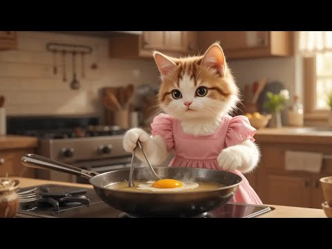 Cute Cat Morning Routine ||Meow Cat Lifestyle ||Hafiza Cat AI