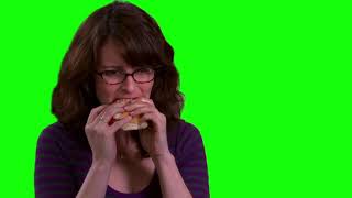 Liz Lemon eats a sandwich and says "I can do it, I can have it all" 30 Rock green screen