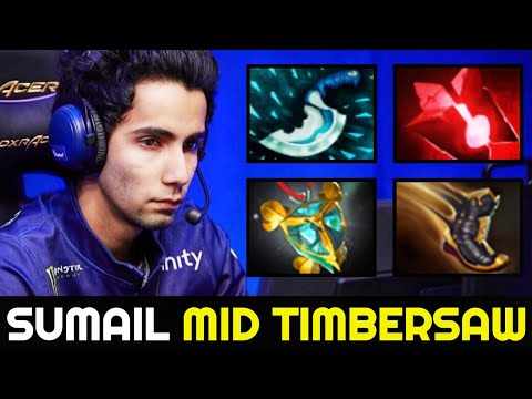 SUMAIL New Meta Mid Timbersaw — 15min Blink Dagger First Item 7.27 Dota 2