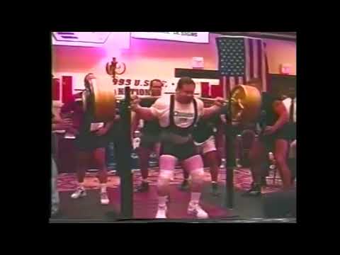 Эд Коэн Присед 462,5кг на национальном турнире WSPF 24-25 Июля 1999г в Далласе, штат Техас