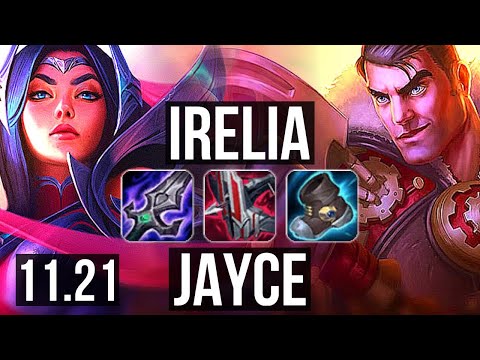 IRELIA vs JAYCE (TOP) | 8 solo kills, 500+ games, 900K mastery | KR Master | 11.21
