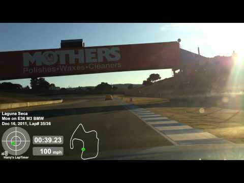 Two E36 M3's at Laguna Seca 12-16-11