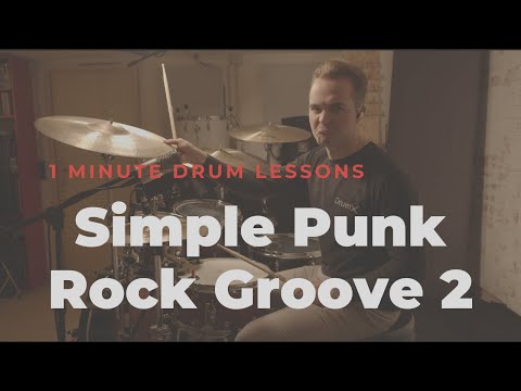 Simple Punk Rock Groove - 1 Minute Drum Lessons #3