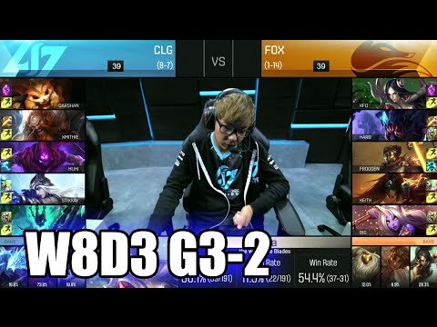 Echo Fox vs CLG | Game 2 S6 NA LCS Summer 2016 Week 8 Day 3 | FOX vs CLG G2 W8D3 1080p
